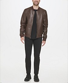 Men's Bonded Leather Varsity Jacket