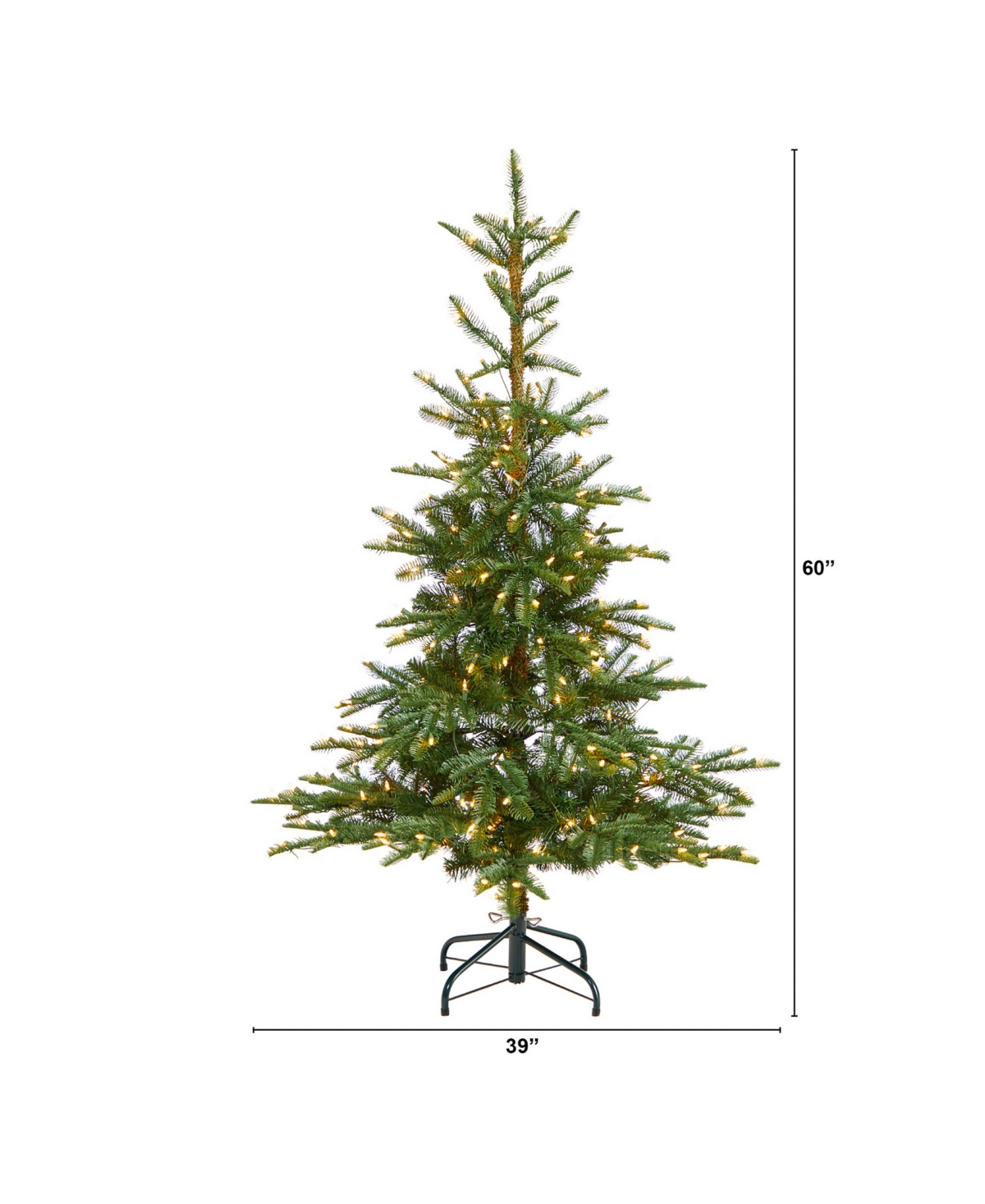 Layered Washington Spruce Artificial Christmas Tree with 200 Clear Lights and 385 Bendable Branches,