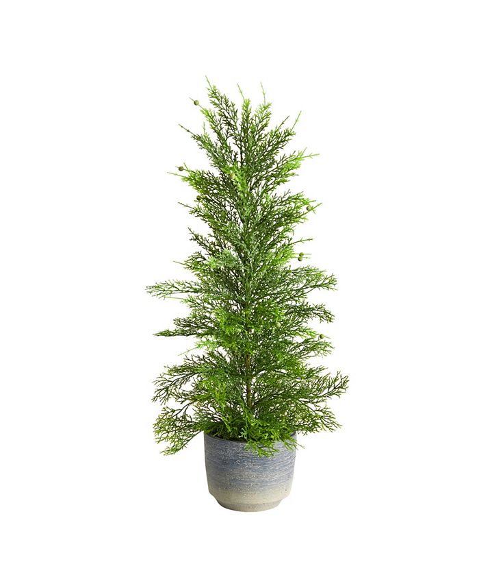 Nearly Natural Californian Cedar Artificial Tree in Decorative Planter