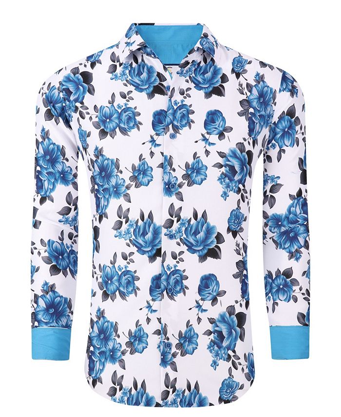 Suslo Couture Men's Slim Fit Floral Dress Shirt Macy's