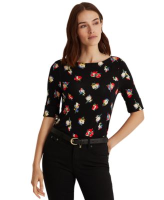 Lauren Ralph Lauren Floral-Print Boatneck Top Macy's