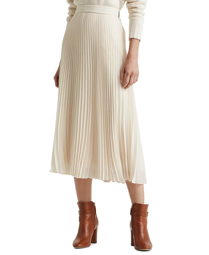 Lauren Ralph Lauren Pleated Chiffon Skirt & Reviews - Skirts - Women -  Macy's