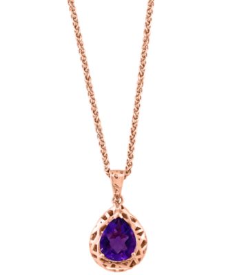 amethyst solitaire pendant