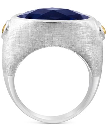 EFFY Collection - London Blue Topaz Statement Ring (12-1/3 ct. t.w.) in Sterling Silver & 18k Gold-Plate