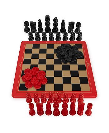 Chess Checkers and Tic-Tac-Toe Set, Classic Strategy Games, for Adults and  Kids Ages 6 and up