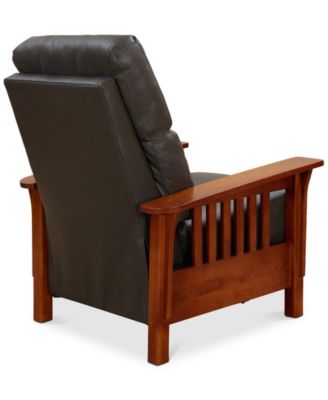 Harrison Leather Pushback Recliner, Created for Macy's