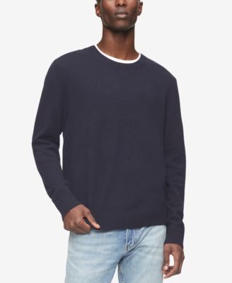 calvin klein white crew neck sweater