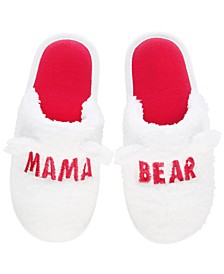 Women's Faux-Fur Mama Bear Matching Family Slippers, Created for Macy's