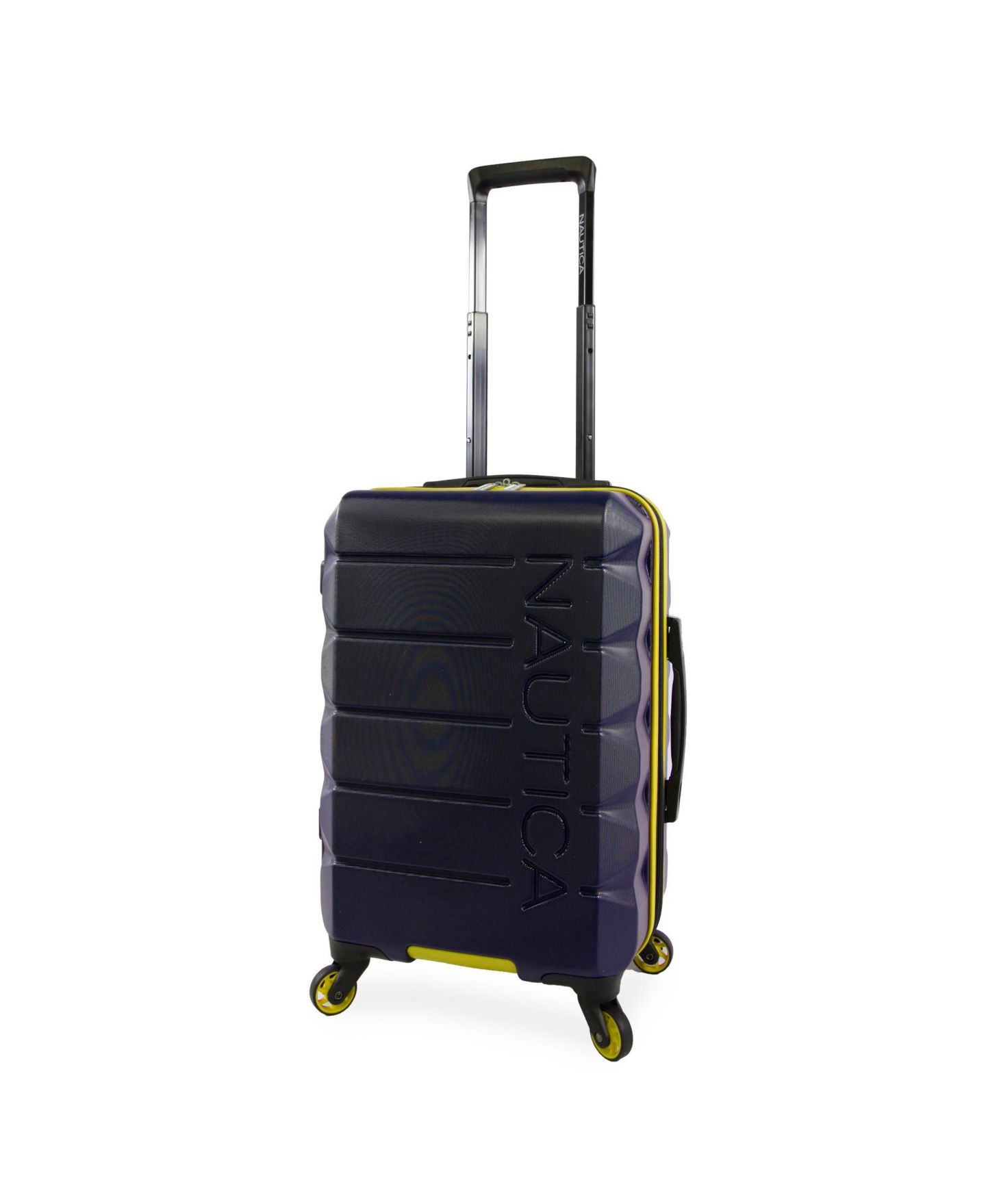 Чемоданы Nautica Lightview 3pc Hardside Luggage Set, цвет: Тёмно-синий / Жёлтый — фото 2