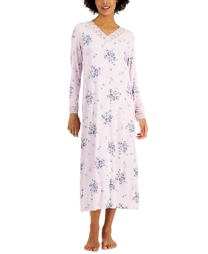 Charter Club LaceTrim Long Nightgown, Created for Macy's Macy's