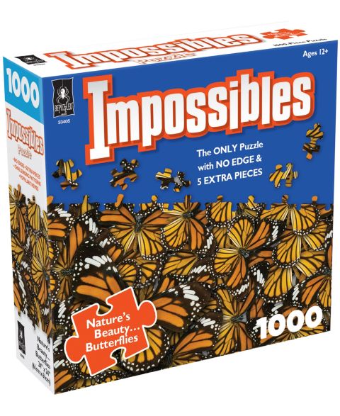 Детский пазл BePuzzled Impossible Puzzle - Nature's Beauty Butterflies - 1000 Piece