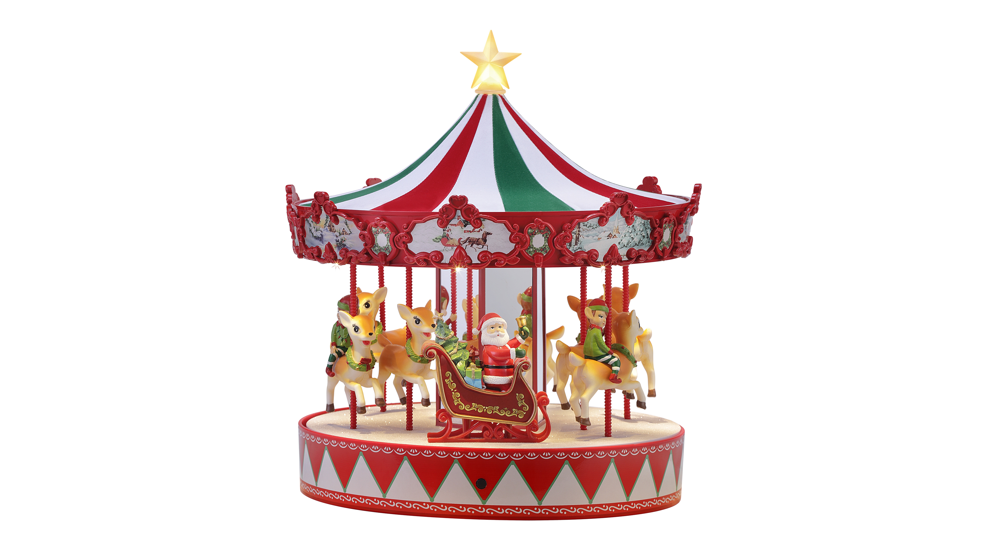 Mr. Christmas Vintage-Like Carousel, 13"