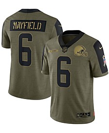 Men's Baker Mayfield Olive Cleveland Browns 2021 Salute To Service Limited Player Jersey