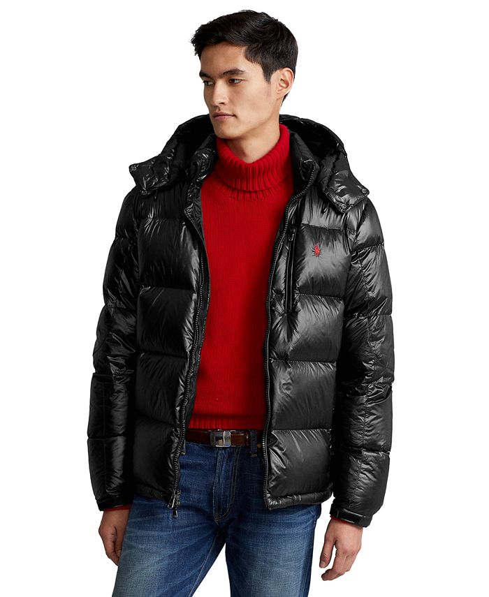 Armani Sustainability Values water-repellent jacket in shiny quilted
