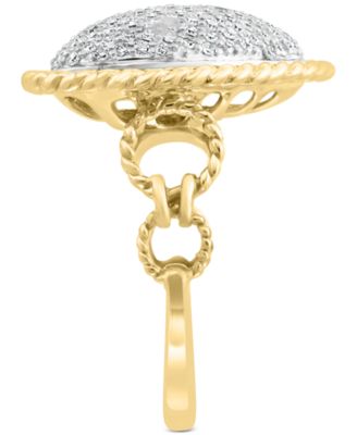 EFFY&reg; Diamond Pav&eacute; Heart Ring (3/4 ct. t.w.) in 14k Two-Tone Gold
