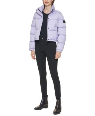 calvin klein cropped puffer coat