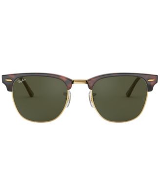 Unisex Low Bridge Fit Sunglasses, RB3016F CLUBMASTER CLASSIC 55