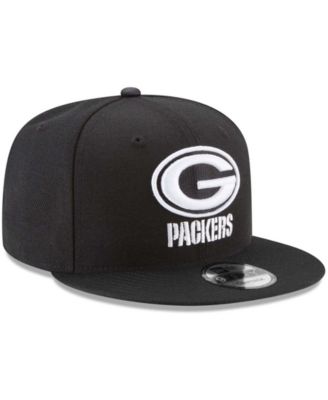 Men's Black Green Bay Packers B-Dub 9Fifty Adjustable Hat