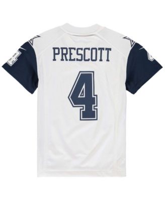 Big Boys Dak Prescott White Dallas Cowboys Color Rush Game Jersey