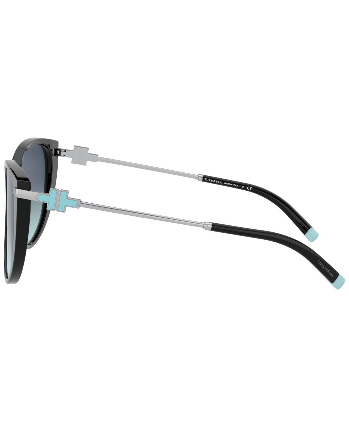 Женские солнцезащитные очки Tiffany & Co. Low Bridge Fit Sunglasses, TF4178F, цвет: Чёрный — фото 3