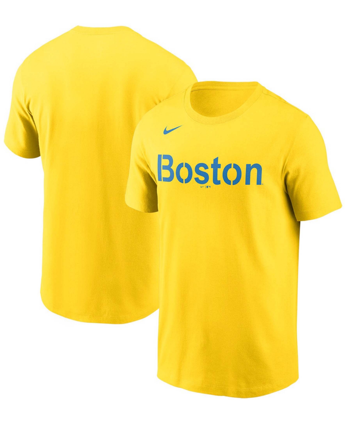 Men'sBoston Red Sox City Connect Wordmark T-shirt - Gold
