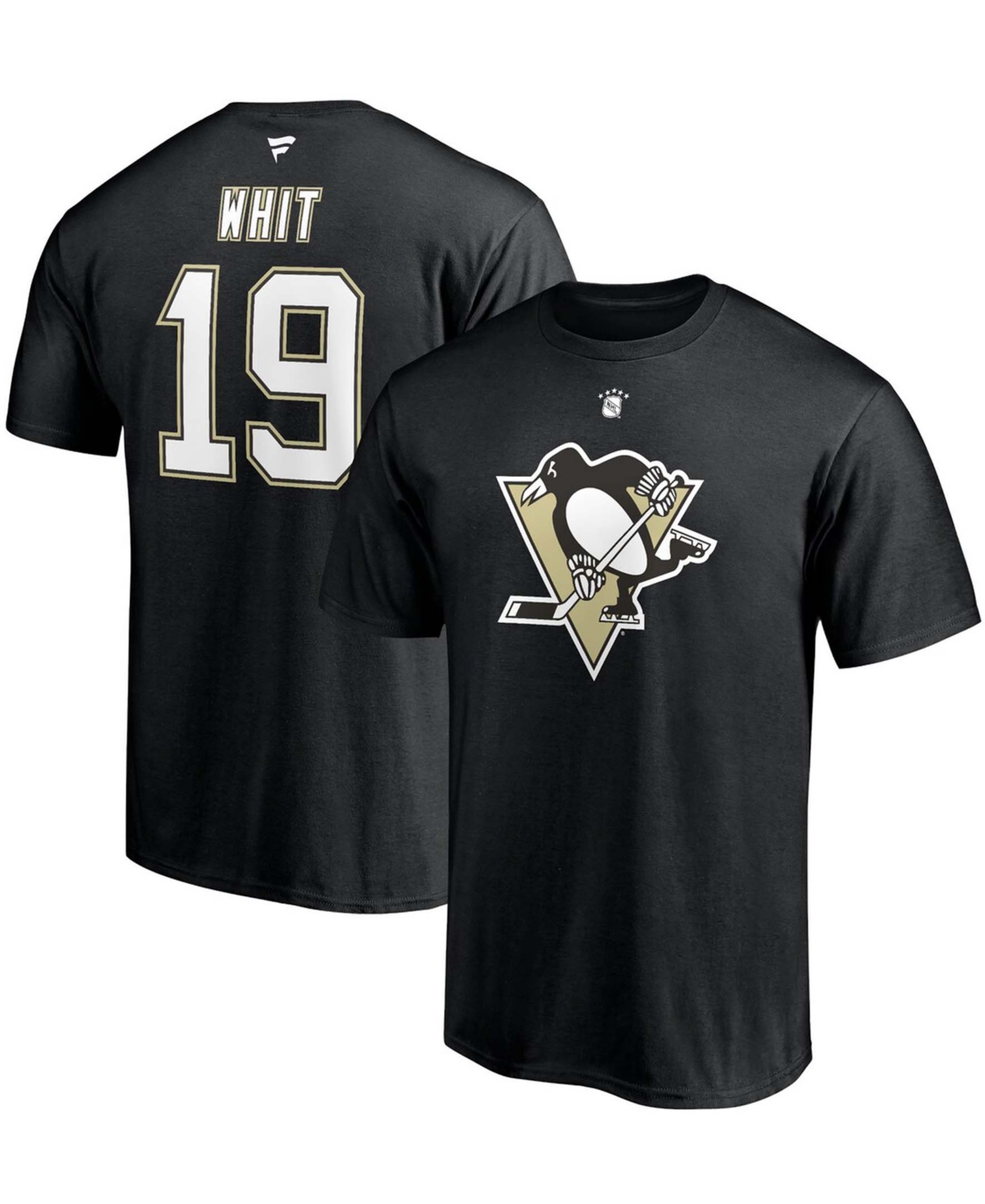 Men's Ryan WhitneyPittsburgh Penguins Authentic Stack Retired Player Nickname Number T-shirt - Black