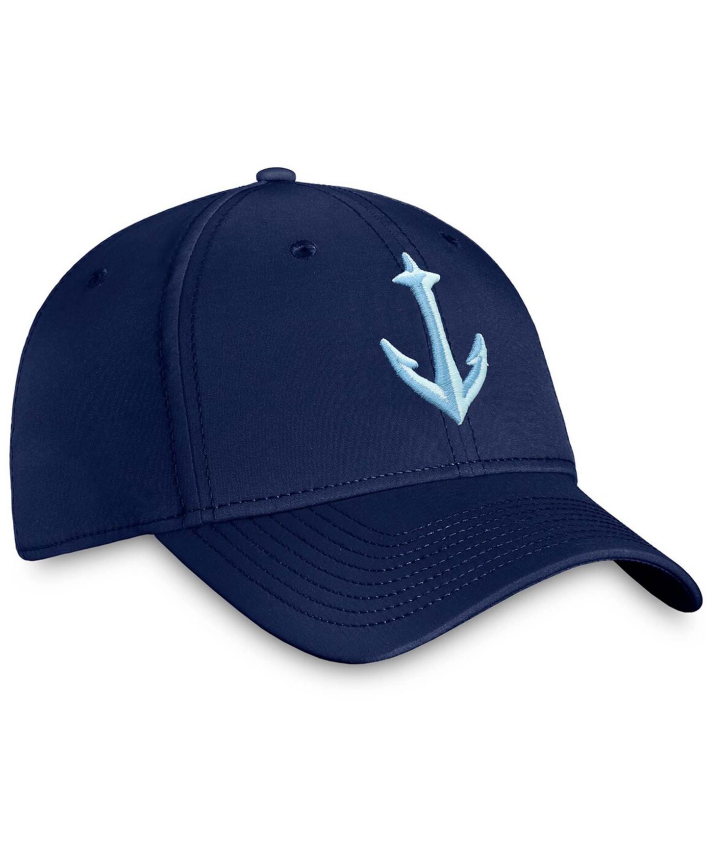 Мужская кепка Fanatics Deep Sea Navy Blue Seattle Kraken Secondary Logo Flex Hat — фото 4