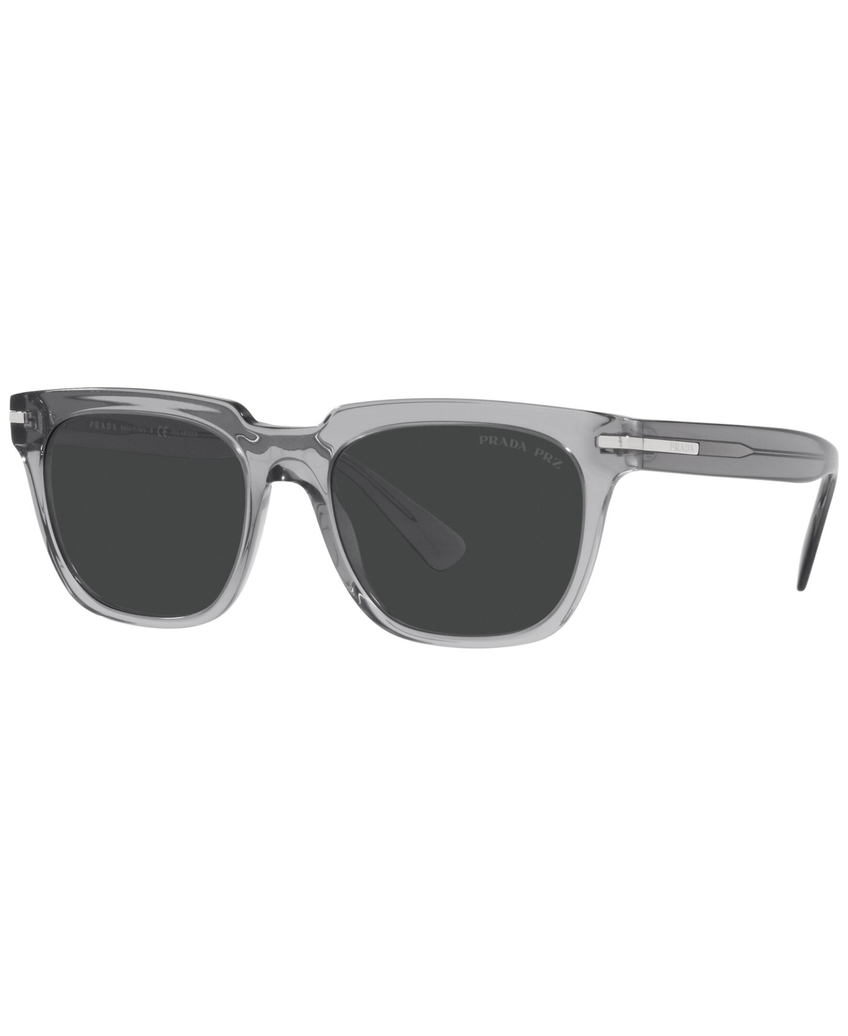 Shop Prada Men's Polarized Sunglasses, Pr 04ys 56 In Transparent Gray