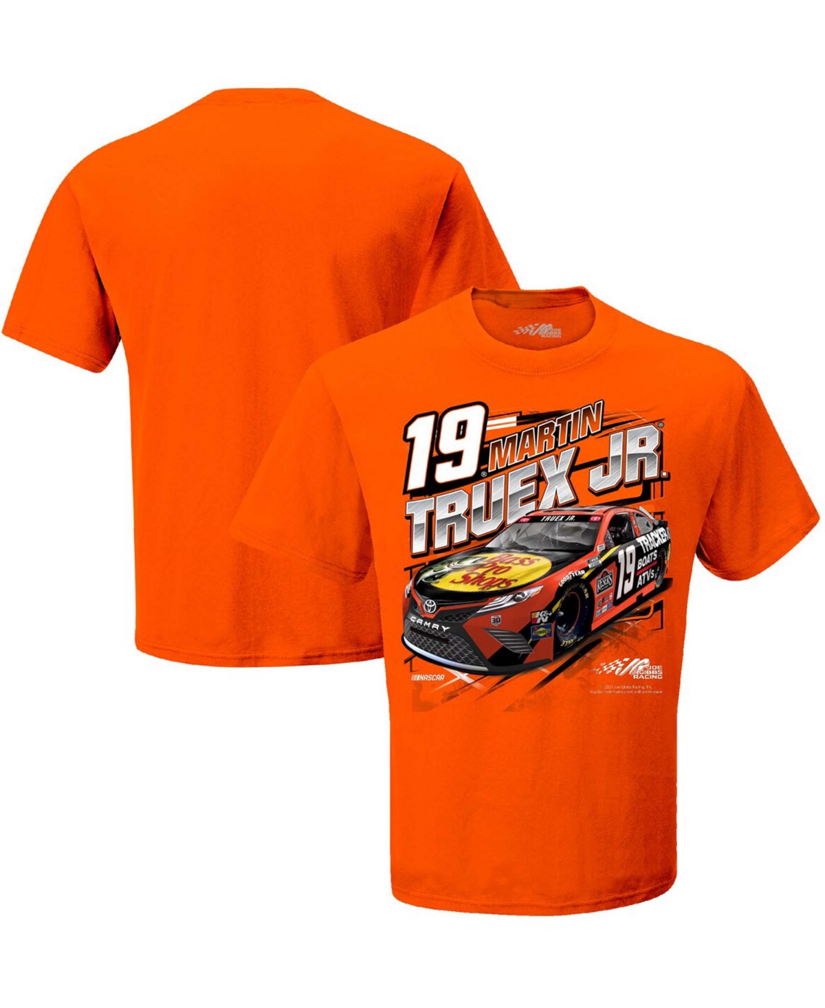 Joe Gibbs Racing Team Collection Men's Orange Martin Truex Jr Qualifying T-shirt