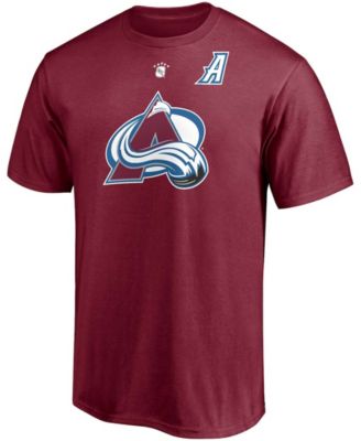 Men's Peter Forsberg Burgundy Colorado Avalanche Authentic Stack Retired Player Nickname Number T-shirt
