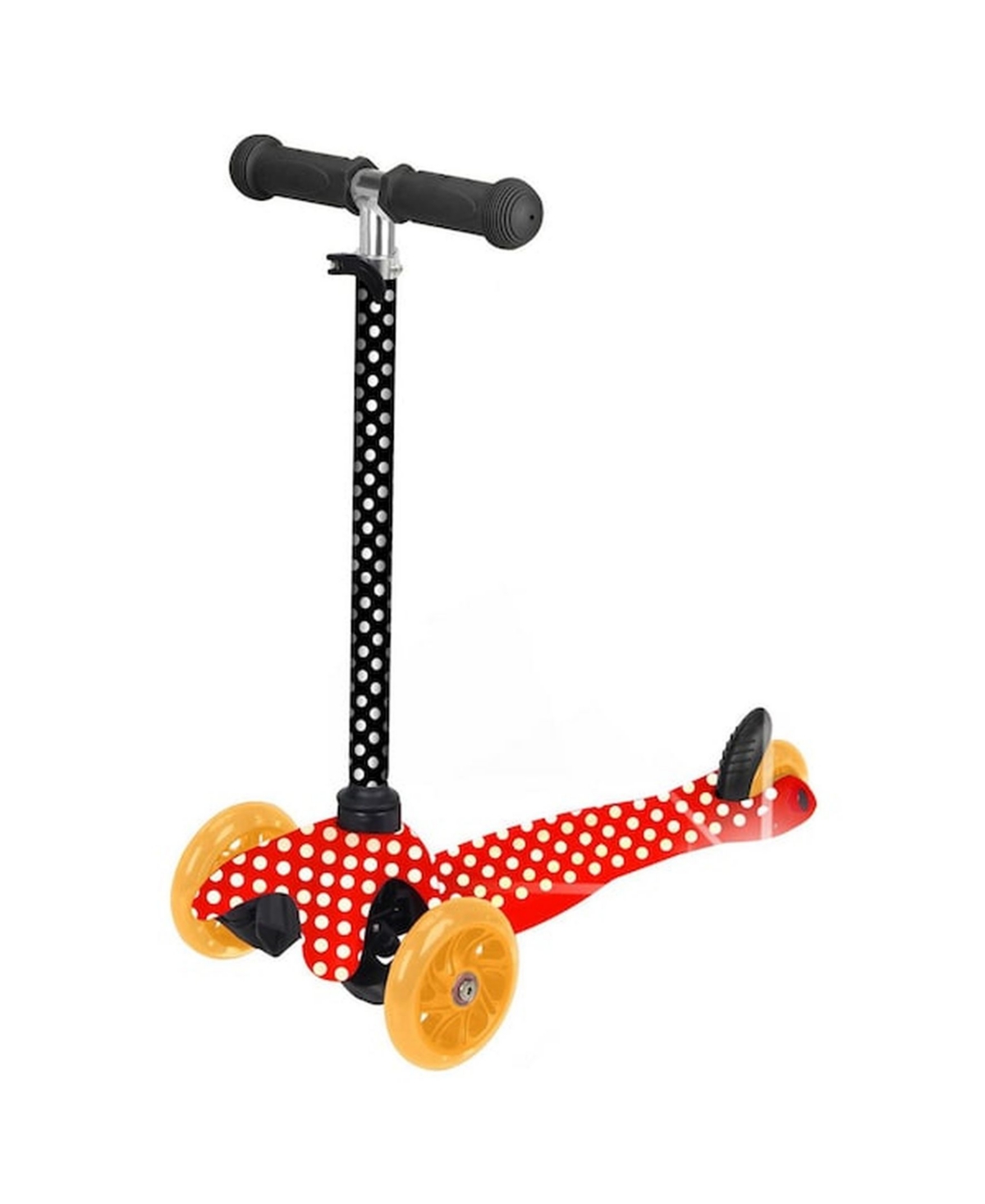 Rugged Racers Polka Dot Design Mini Deluxe 3 Wheel Scooter With Led Lights In Multicolor