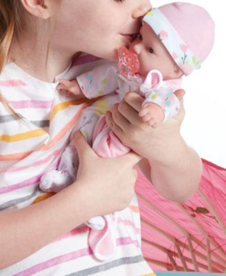La Baby 11" Baby Doll Travel Case Gift Set, 7 Pieces