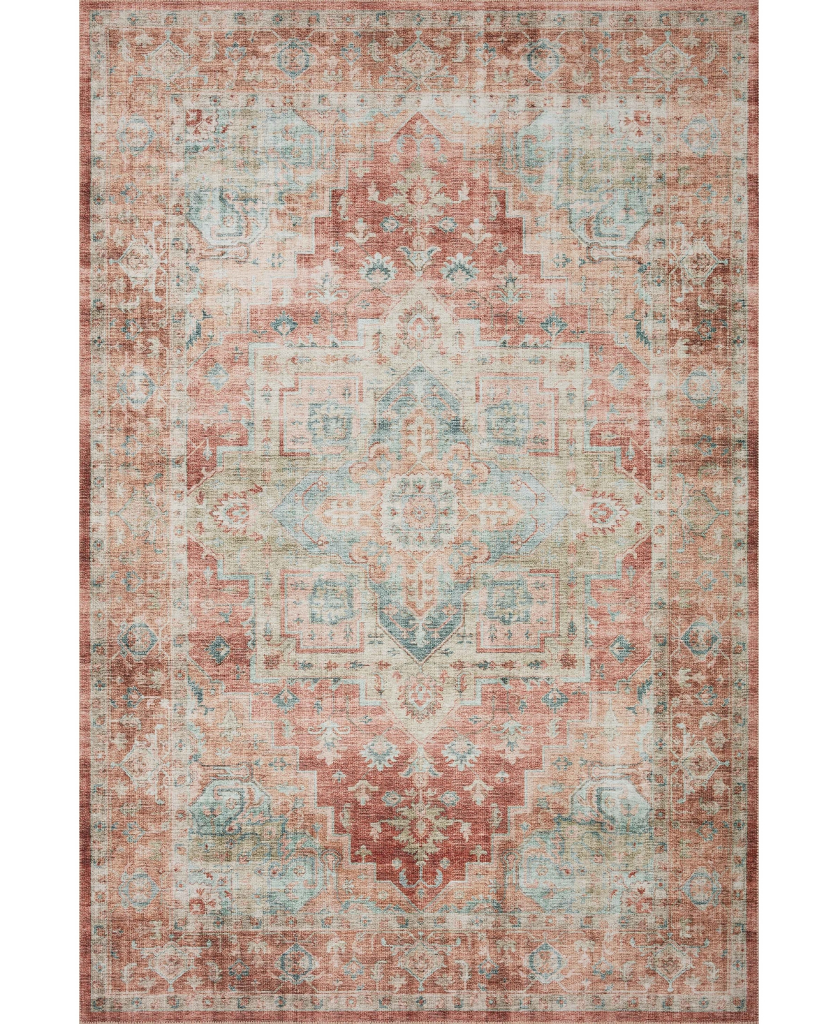 Loloi Ii Heidi Hei-01 7'6in x 9'6in Area Rug - Terracotta