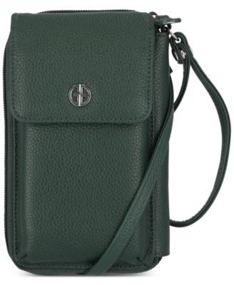 Giani Bernini - Softy Leather Tech Crossbody Wallet, Created for Macy's