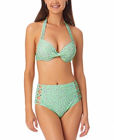 Juniors' Strappy Underwire Push-Up Bikini Top & Bottoms, Created for Macy's