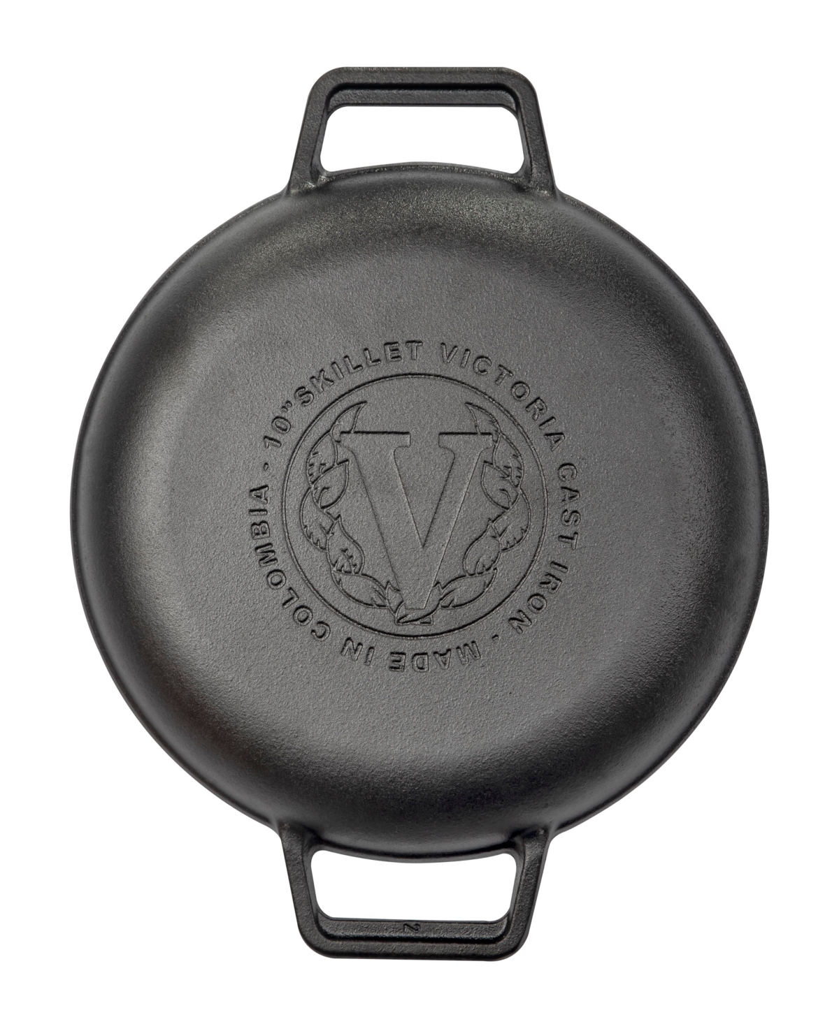 Victoria Round Skillet with Double Loop Handles, Seasoned