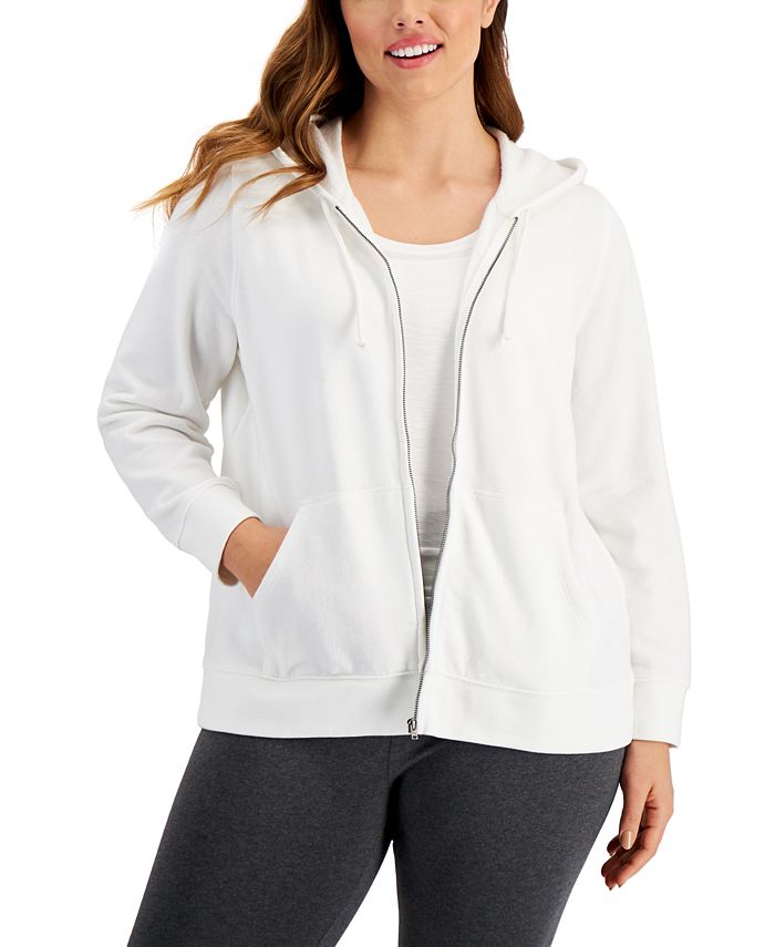 Macy's zip up hoodie womens clearance