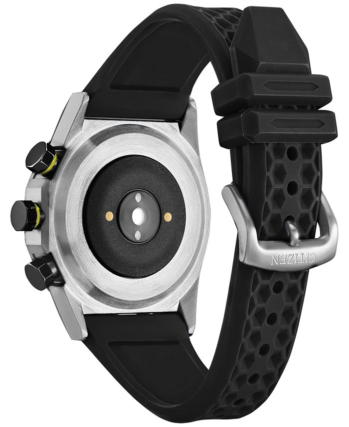 Citizen Men's CZ Smart Hybrid HR Black Strap Smart Watch 44mm Macy's