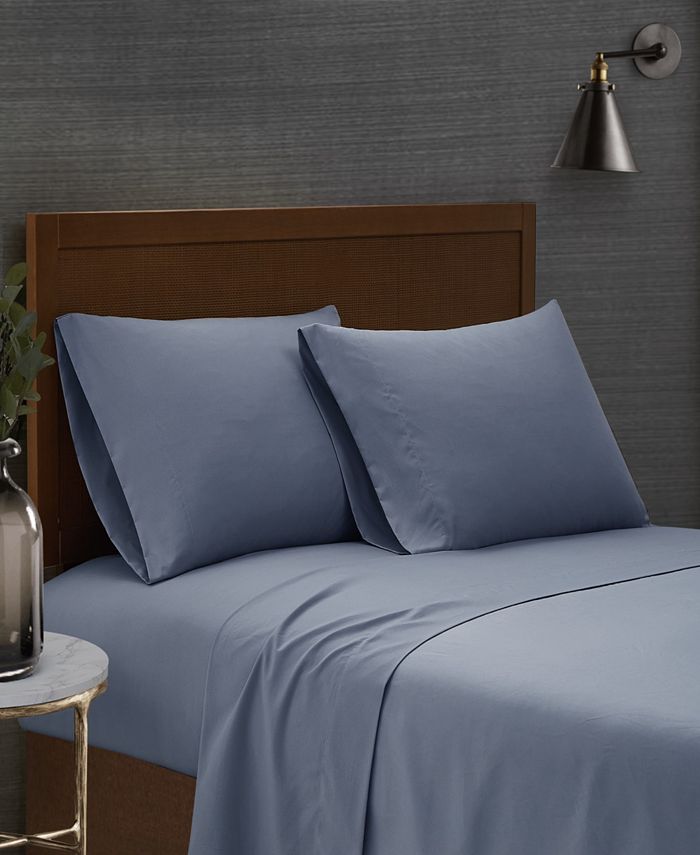 London Fog Garment Wash Solid 6 Piece Sheet Set, Full Macy's