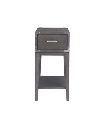 Beckett Rustic Side Table, Anthracite, Pewter