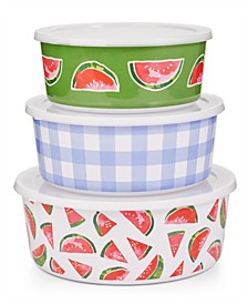 BBQ Melamine Nesting Food Storage Containers, Set of 3, Created for Macy's