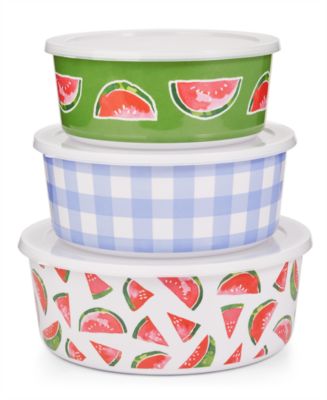 Martha Stewart Collection Holiday 3-Pc. Nesting Food Storage Containers,  Created for Macy's - Macy's