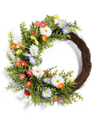 Martha Stewart Collection - Wildflower Asymmetrical Wreath, Created for Macy's