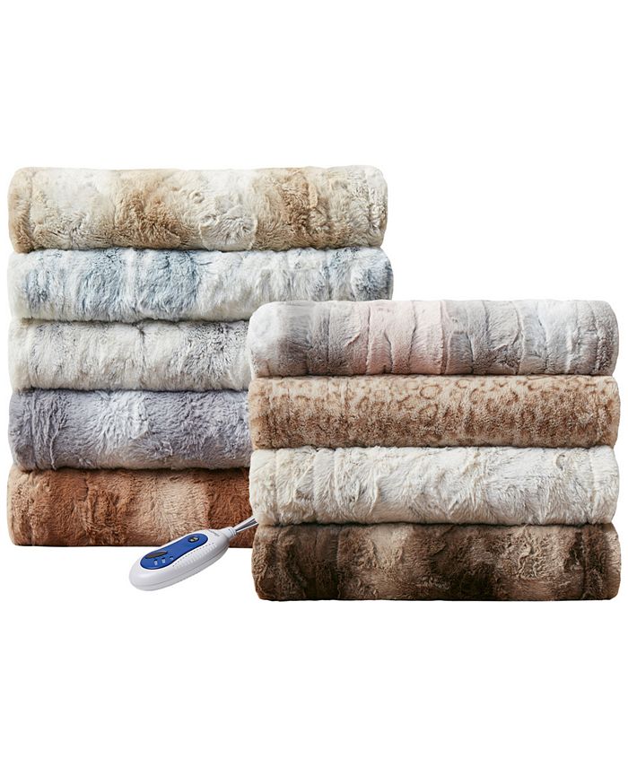 Beautyrest Zuri Electric FauxFur Throw, 50" x 70" Macy's