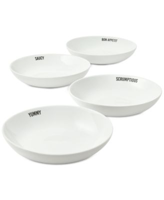 The Cellar - Words Pasta Bowls, Set of 4