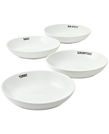 Words Pasta Bowls, Set of 4, Created for Macy's