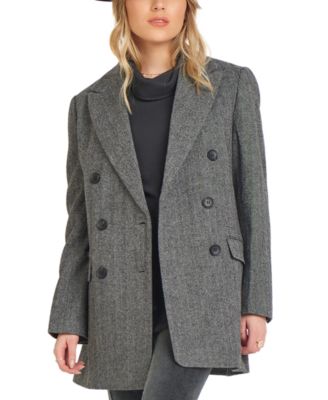 black herringbone blazer