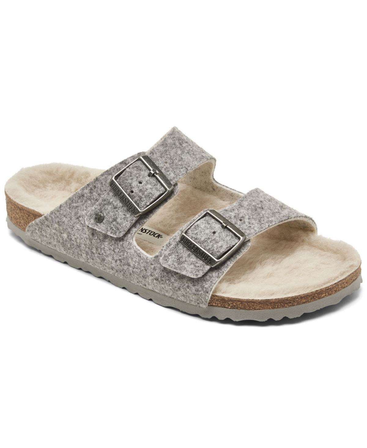 Birkenstock Women's Arizona Rivet Wool Shearling Sandals From Finish