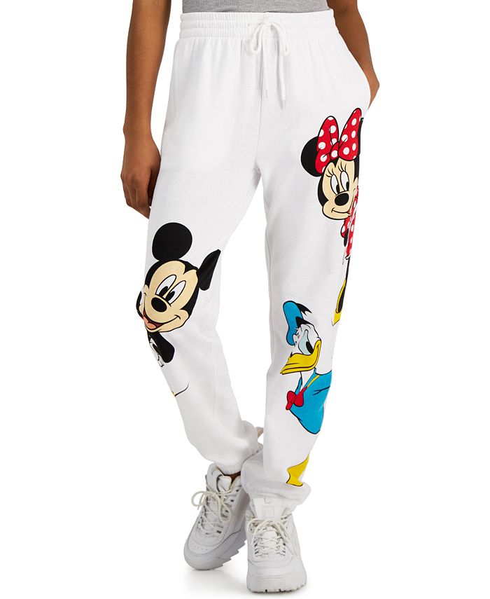 Disney Mickey Mouse Womens Jogger Pants, Lounge Sweat Bottoms