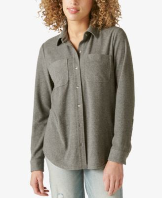 Lucky Brand Cotton Boyfriend Shirt 